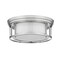 Z-Lite Willow 3 Light Flush Mount, Brushed Nickel, Inner White & Outer Clear 426F16-BN - alternate 5